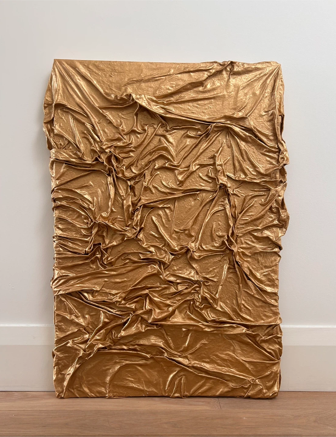 3D fabric Gold Abstract Wall Art (3 ft x 2 ft)
