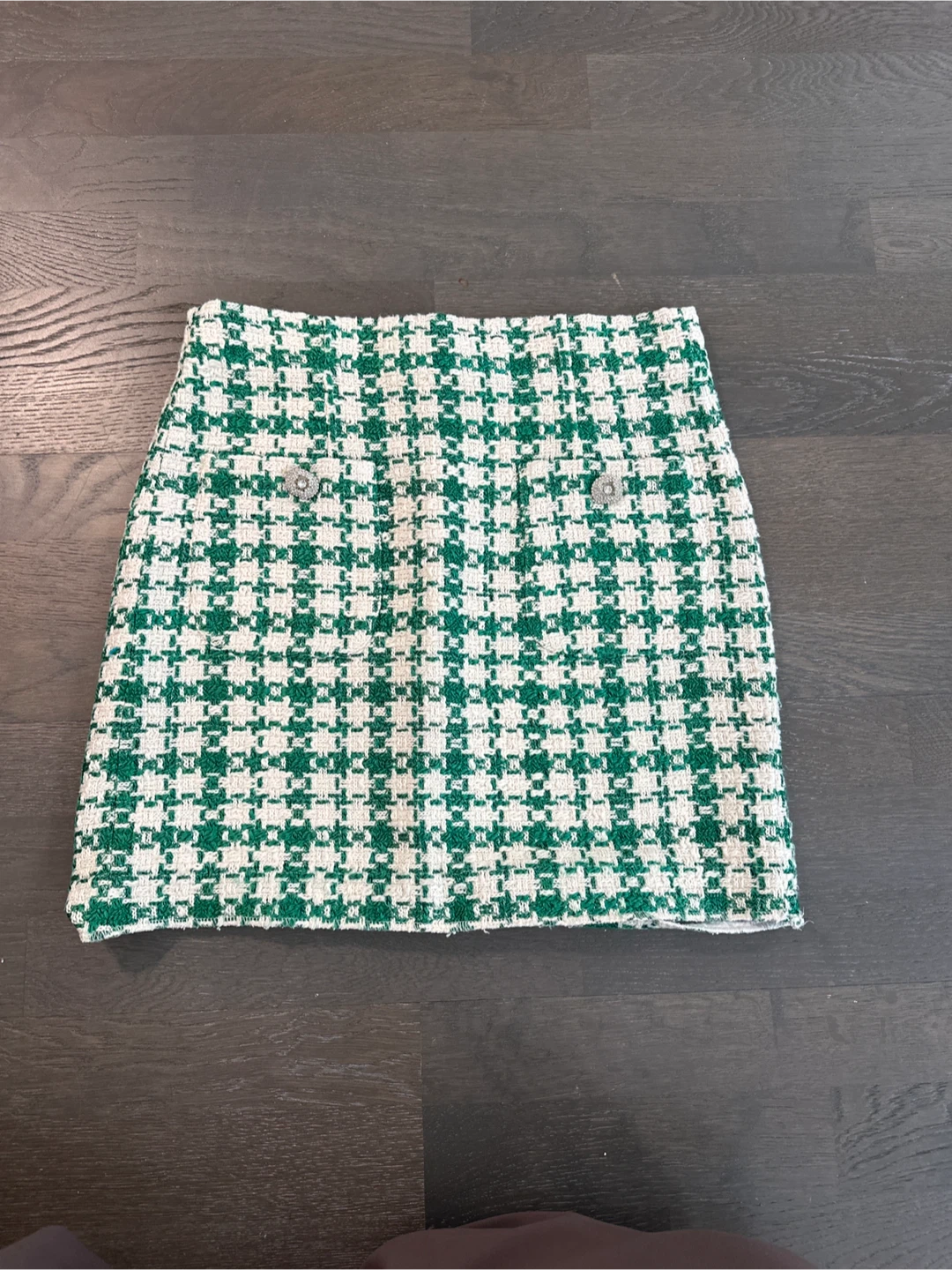 💚Zara Houndstooth Tweed Skirt