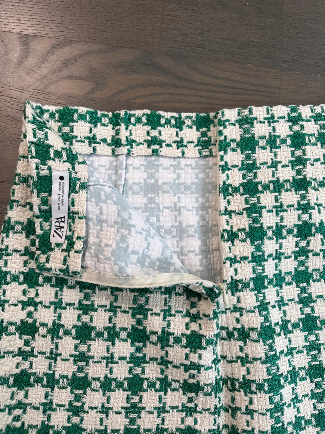 💚Zara Houndstooth Tweed Skirt - photo 3