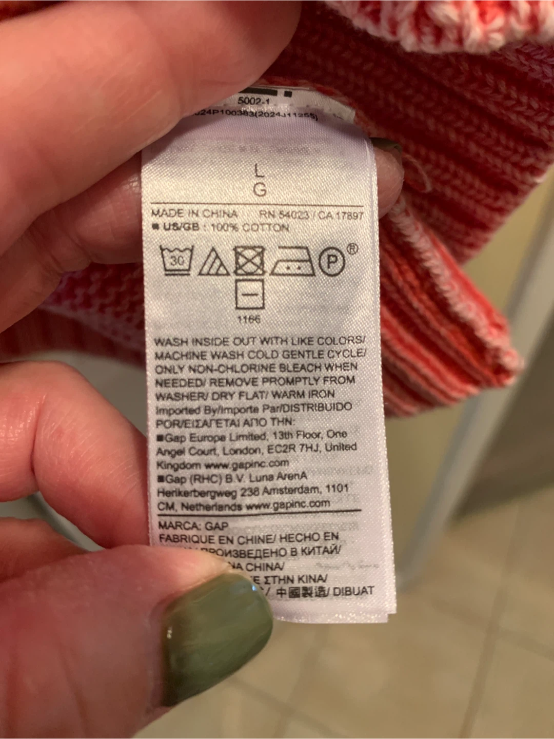 GAP Red Cotton Blend Sweater - photo 5
