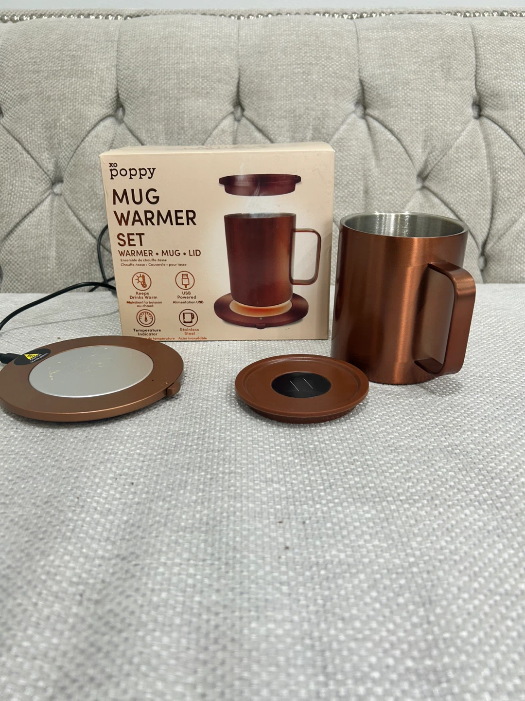 XO Poppy Mug Warmer Set - New in Box