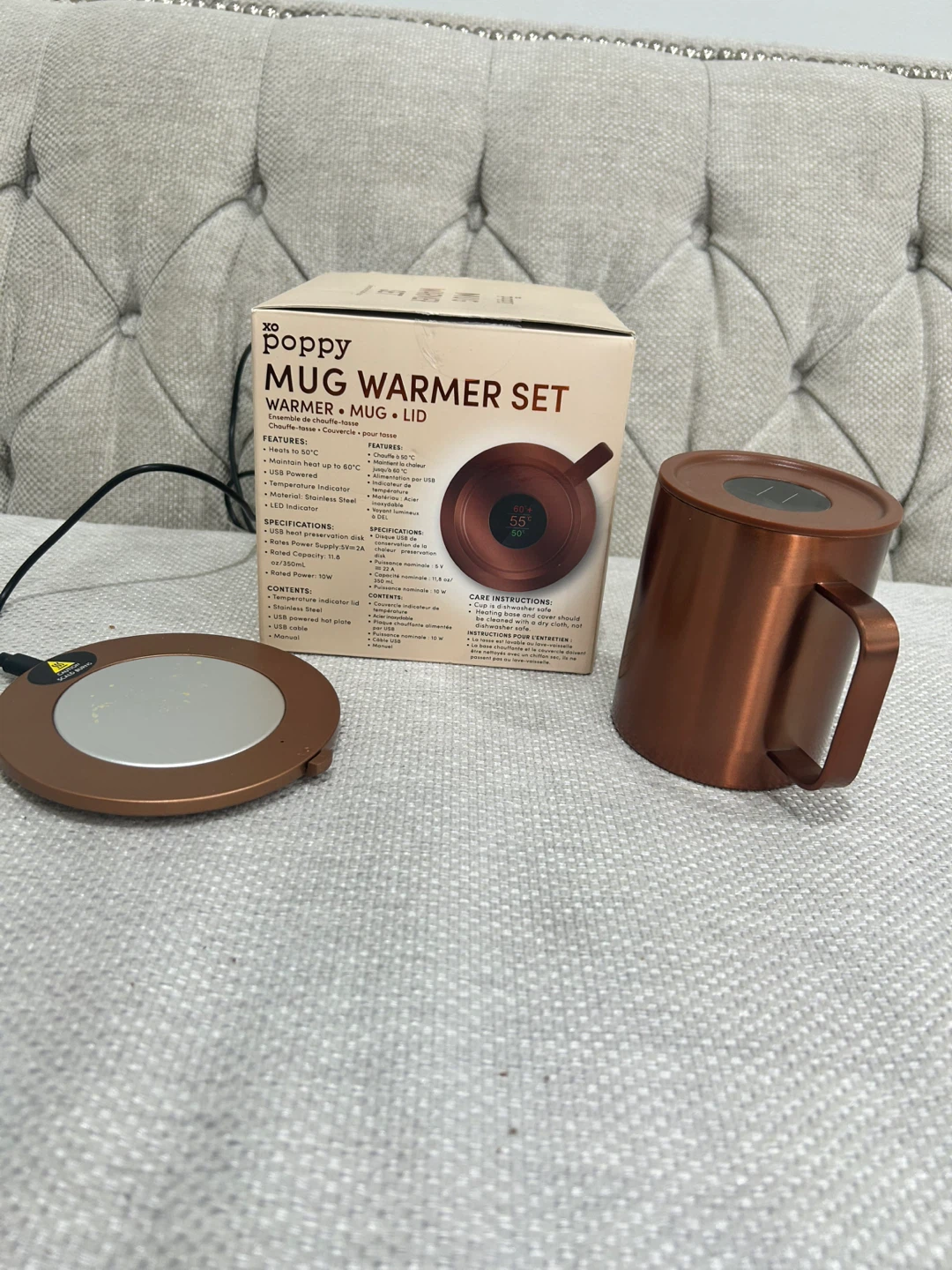 XO Poppy Mug Warmer Set - New in Box - photo 2