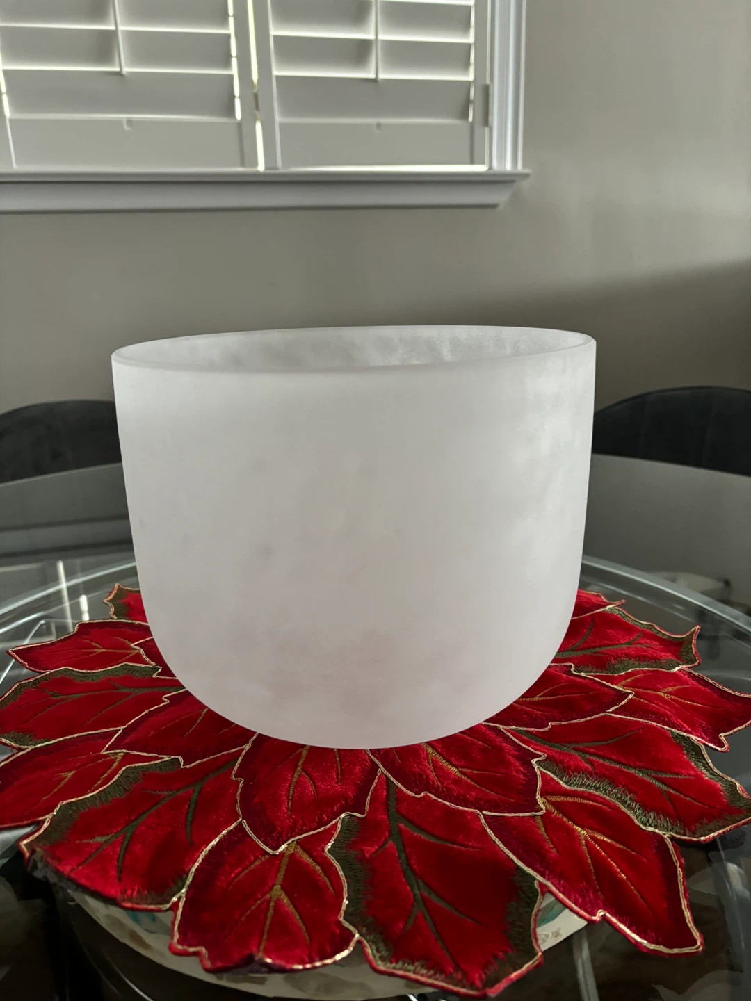 White Frosted Glass Bowl