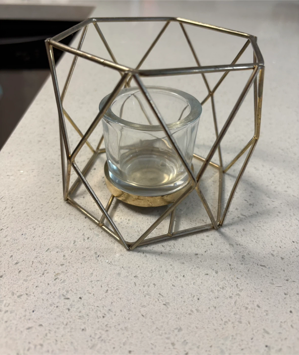Gold Geometric Candle Holder(2)