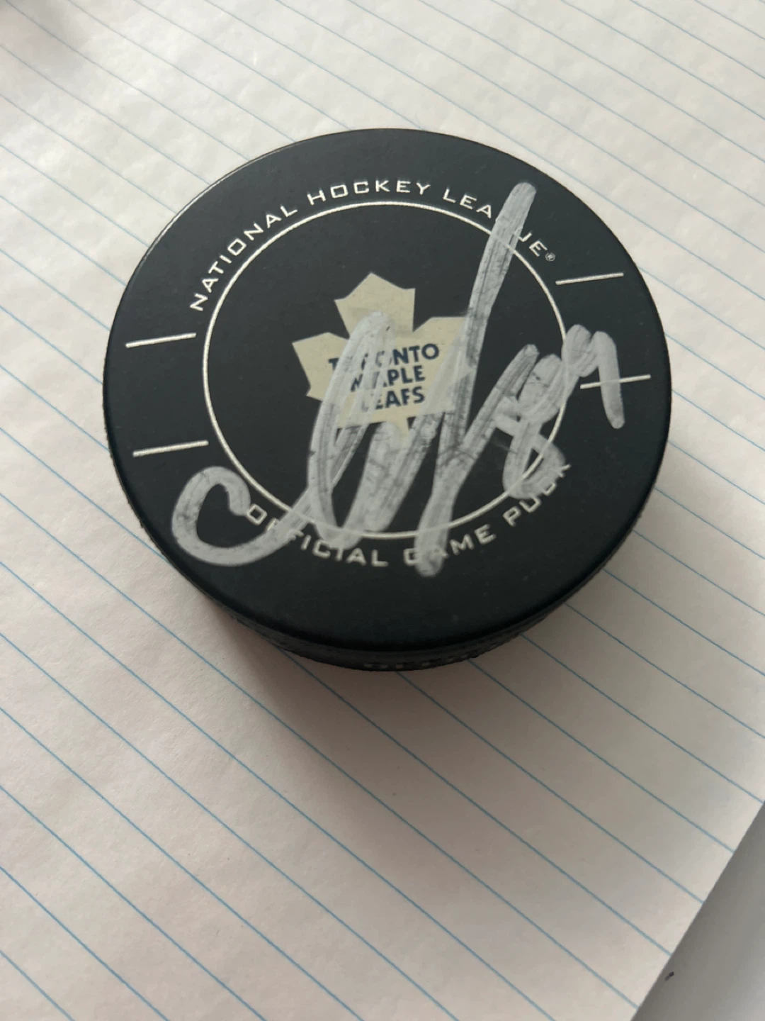 NHL Official Game Puck - Mikhail Grabovsky #84 - photo 2
