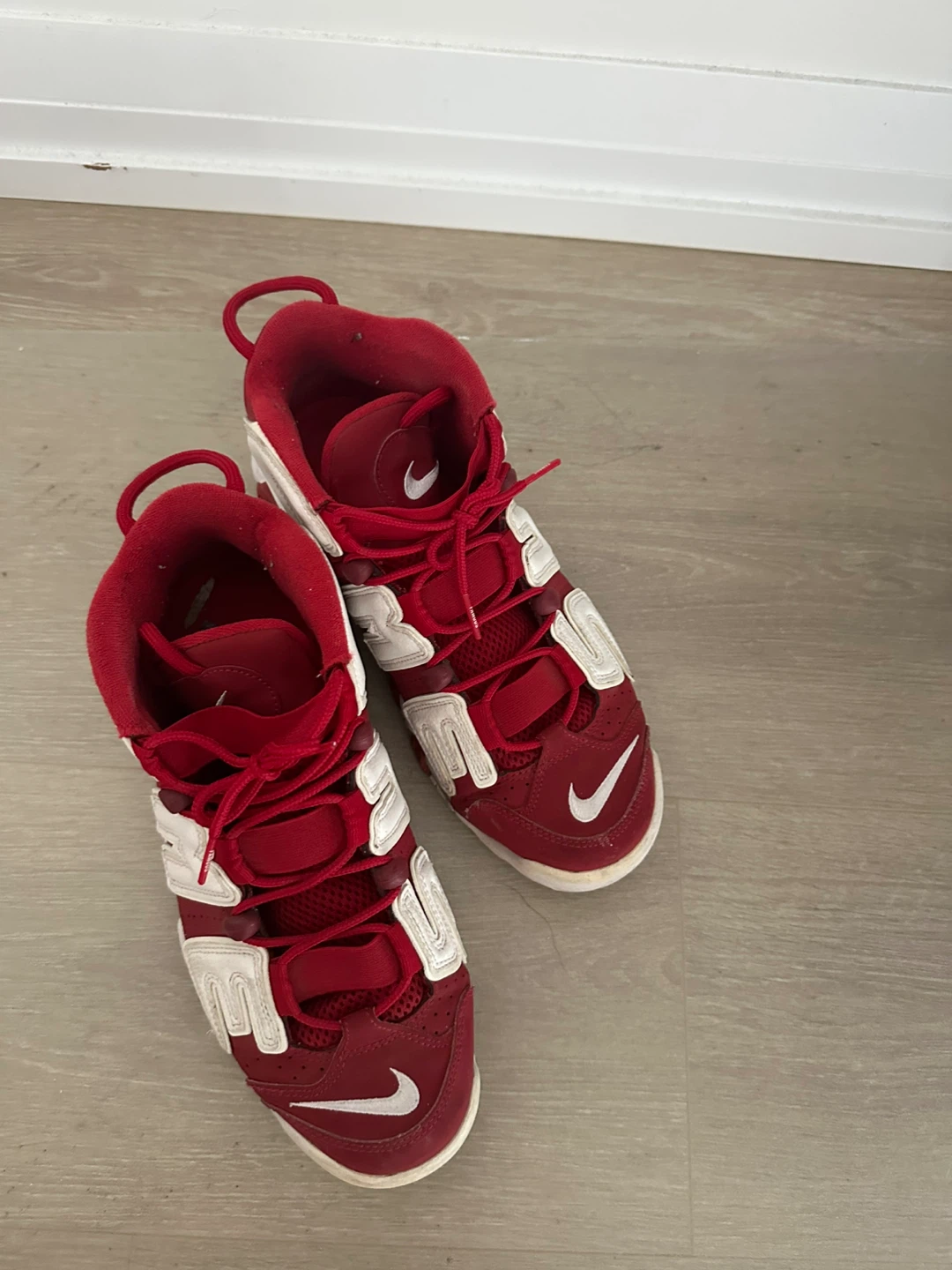 Nike Air More Uptempo Supreme Red Shoes - photo 2