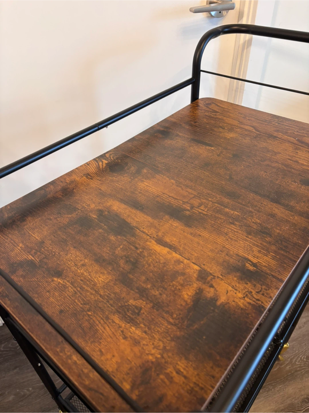 Rolling Bar Cart with Wine Bottle Storage - photo 2