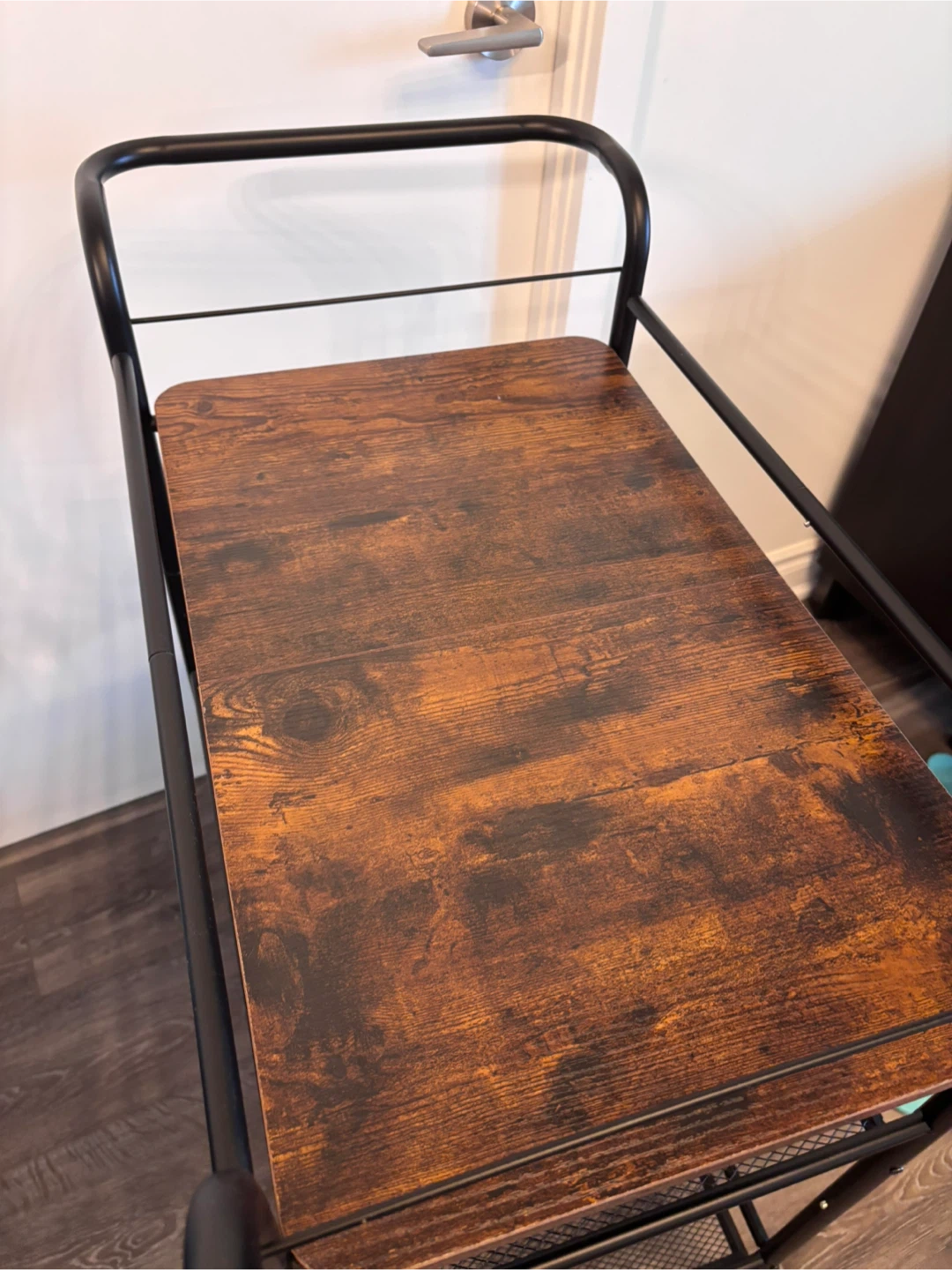 Rolling Bar Cart with Wine Bottle Storage - photo 3