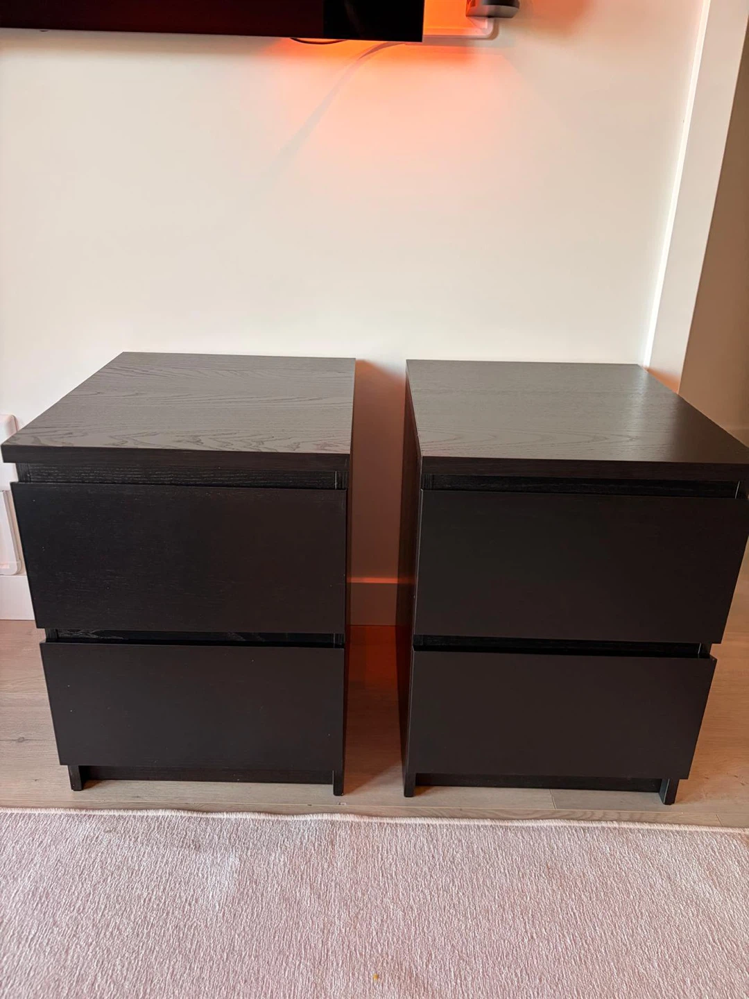IKEA Black-Brown Nightstands (Pair) - photo 5