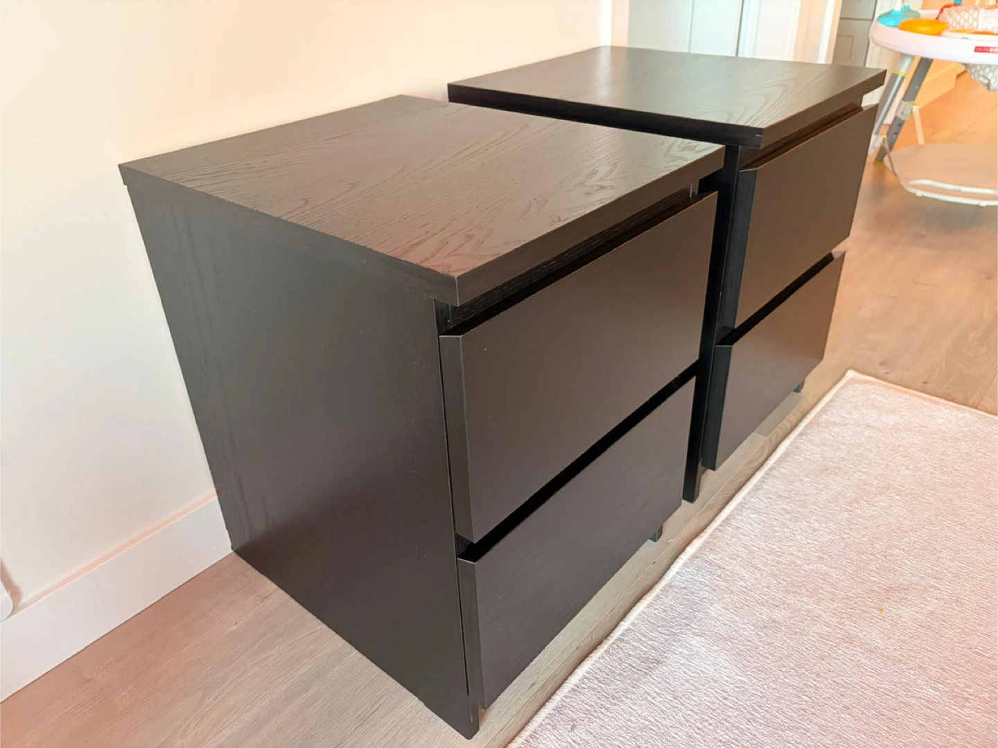 IKEA Black-Brown Nightstands (Pair) - photo 4