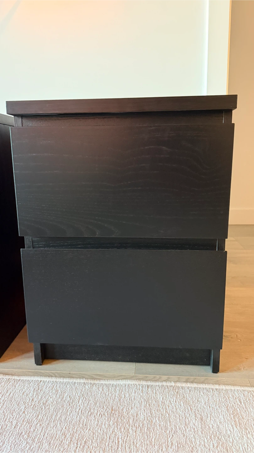 IKEA Black-Brown Nightstands (Pair)