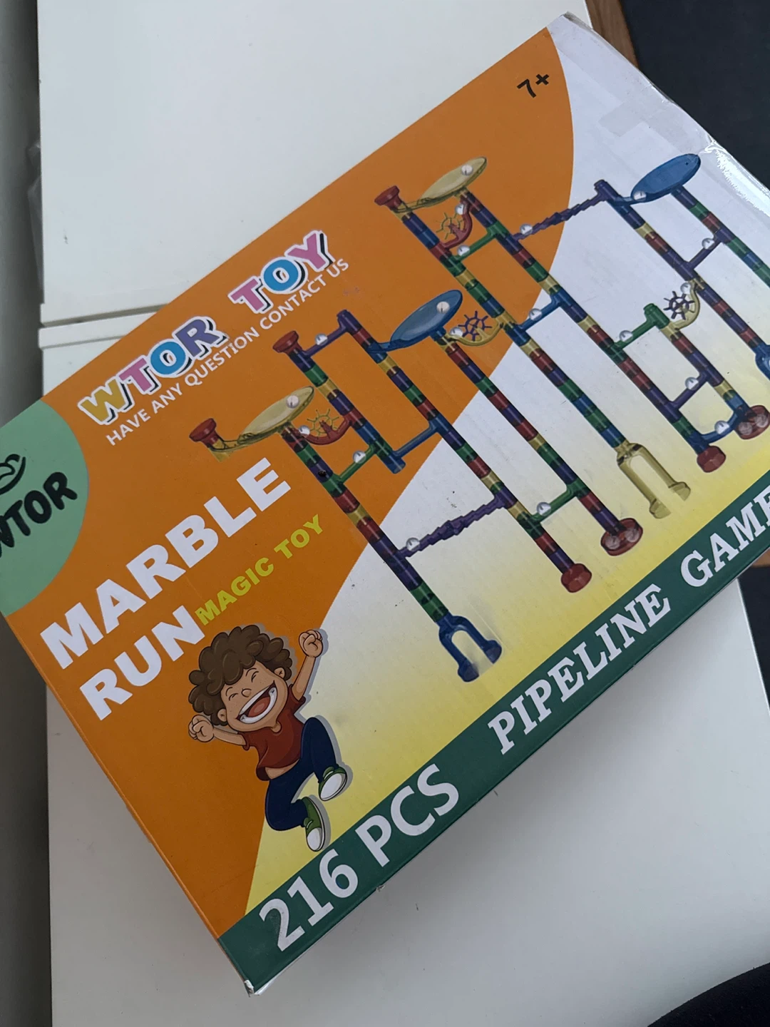 WTOR Marble Run Magic Toy - 216 Pcs Pipeline Game