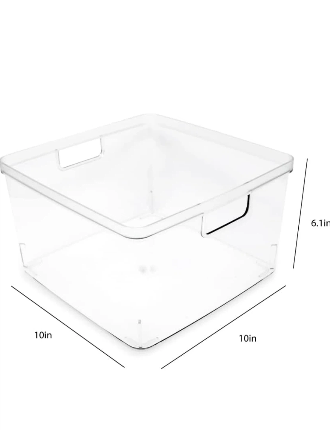 BINO Storage Bin - Clear - 10x10x6.1 inches - photo 2