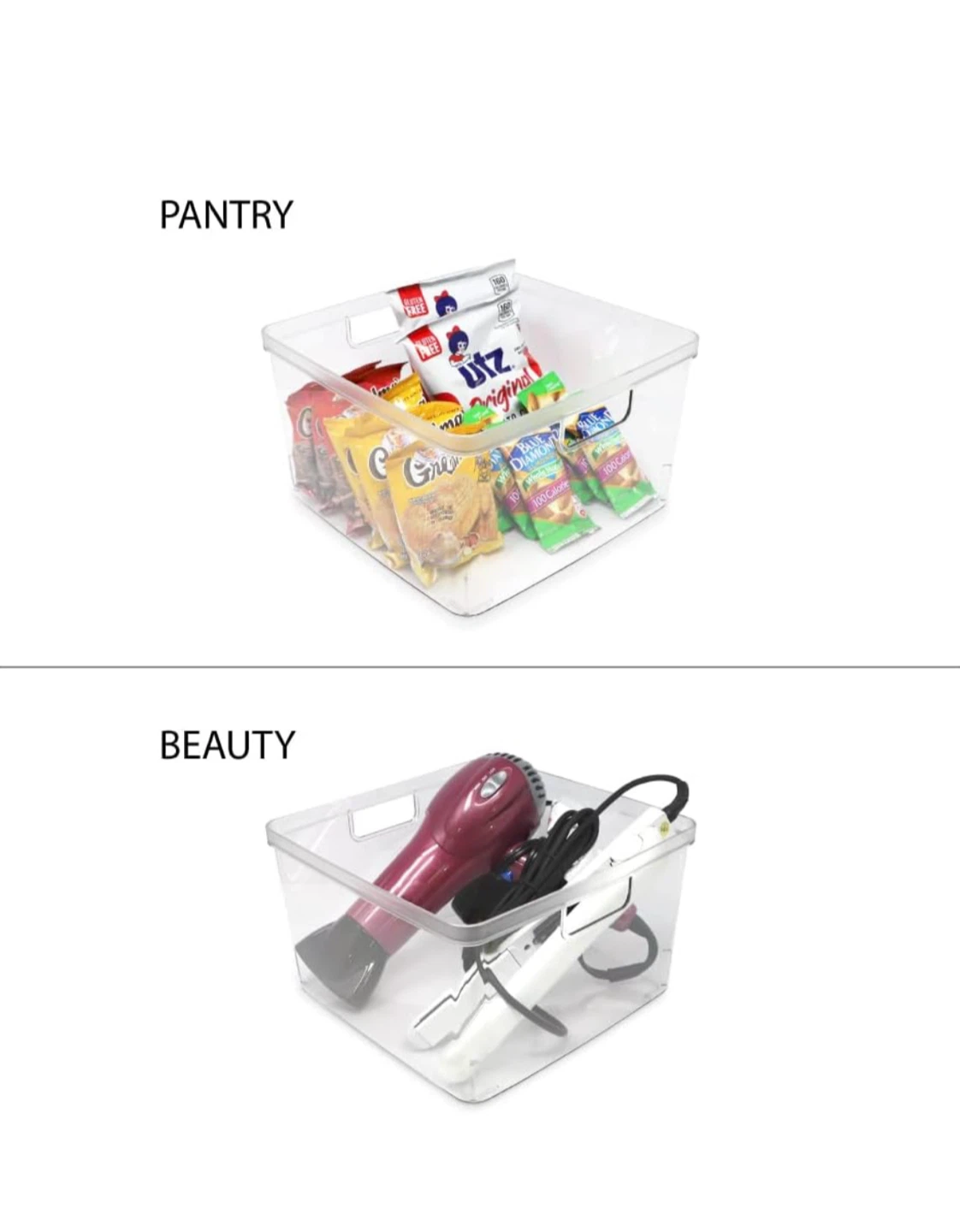 BINO Storage Bin - Clear - 10x10x6.1 inches