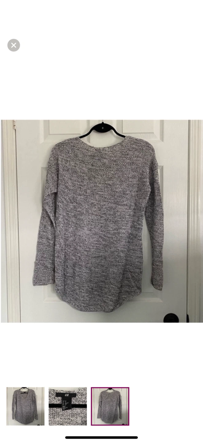 H&M Grey Knit Sweater - Size XS - photo 3