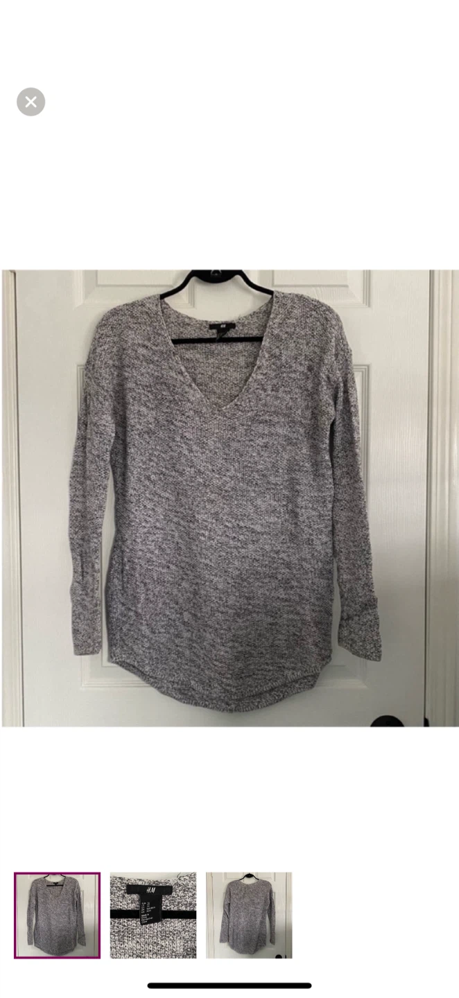 H&M Grey Knit Sweater - Size XS