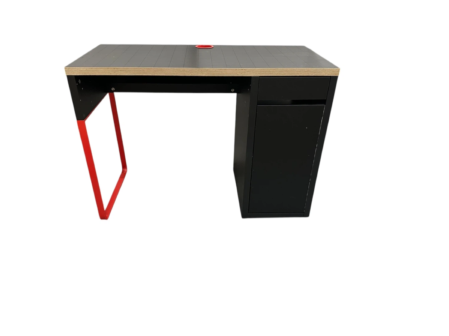 Black Desk with Red Accent Leg - photo 2