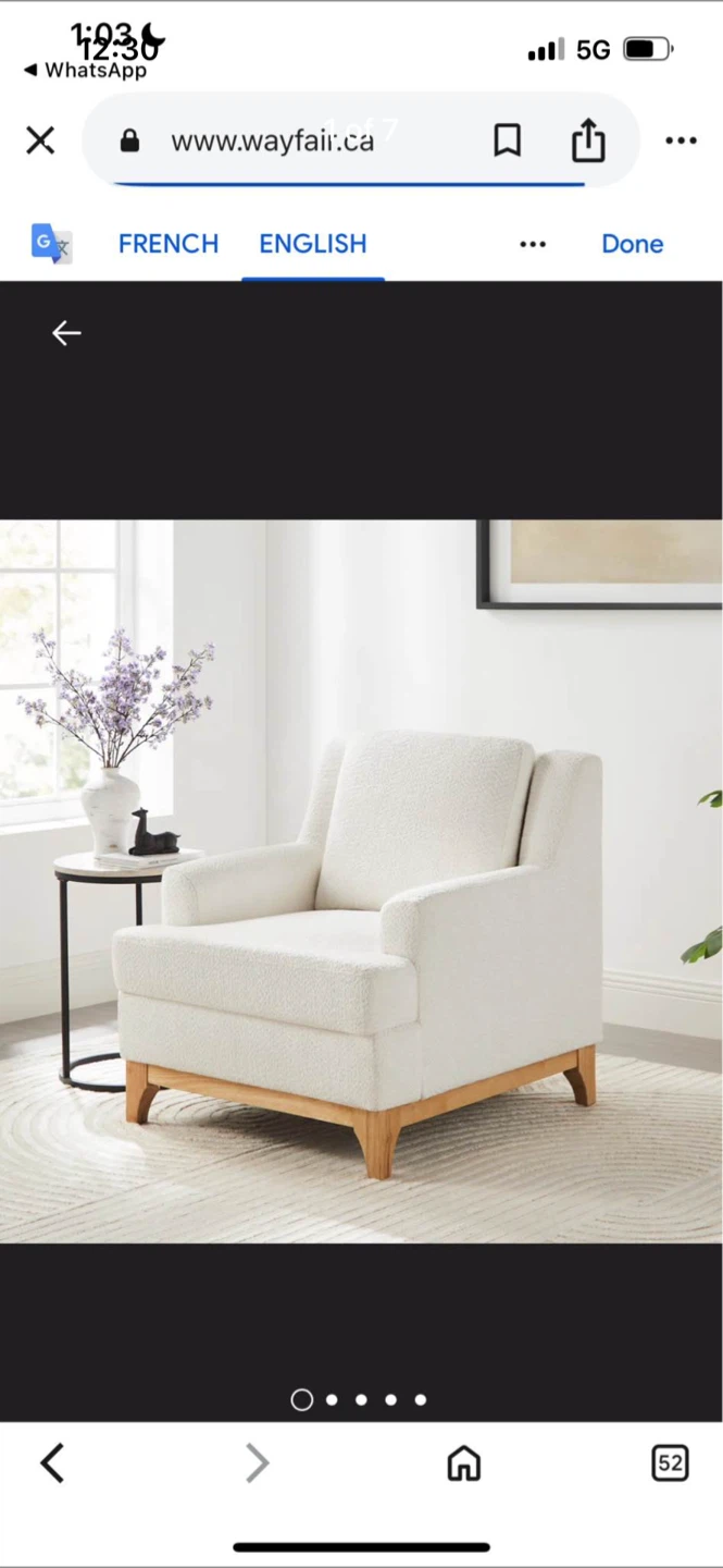 New Chatav upholstered accent chair
