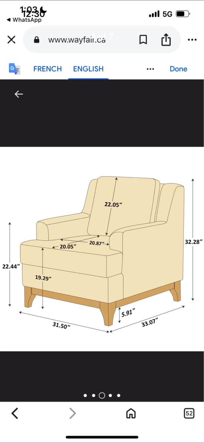 New Chatav upholstered accent chair - photo 4