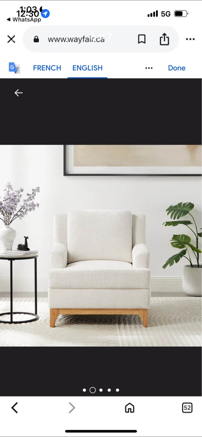 New Chatav upholstered accent chair - photo 2