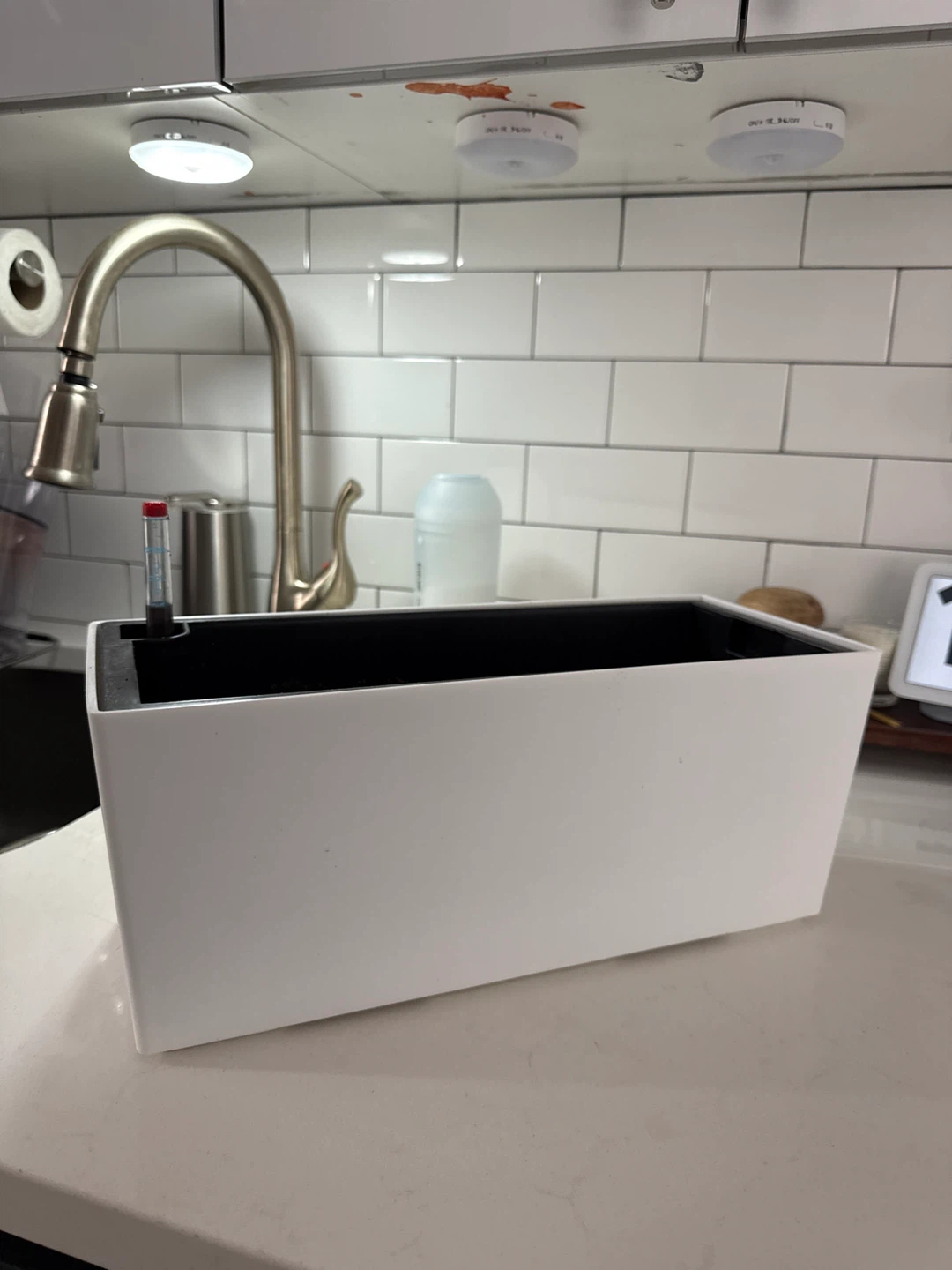 White Self-Watering Indoor Planter