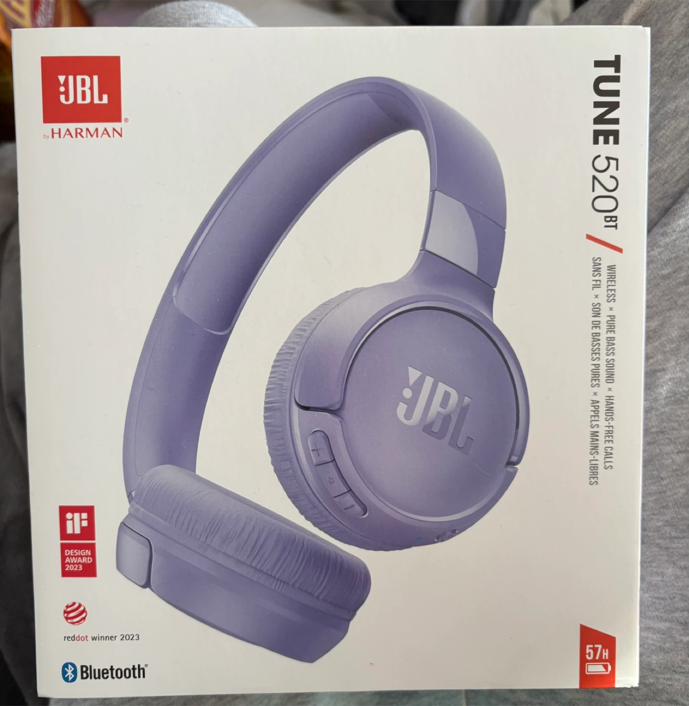 JBL Tune 520BT Purple Headphones New