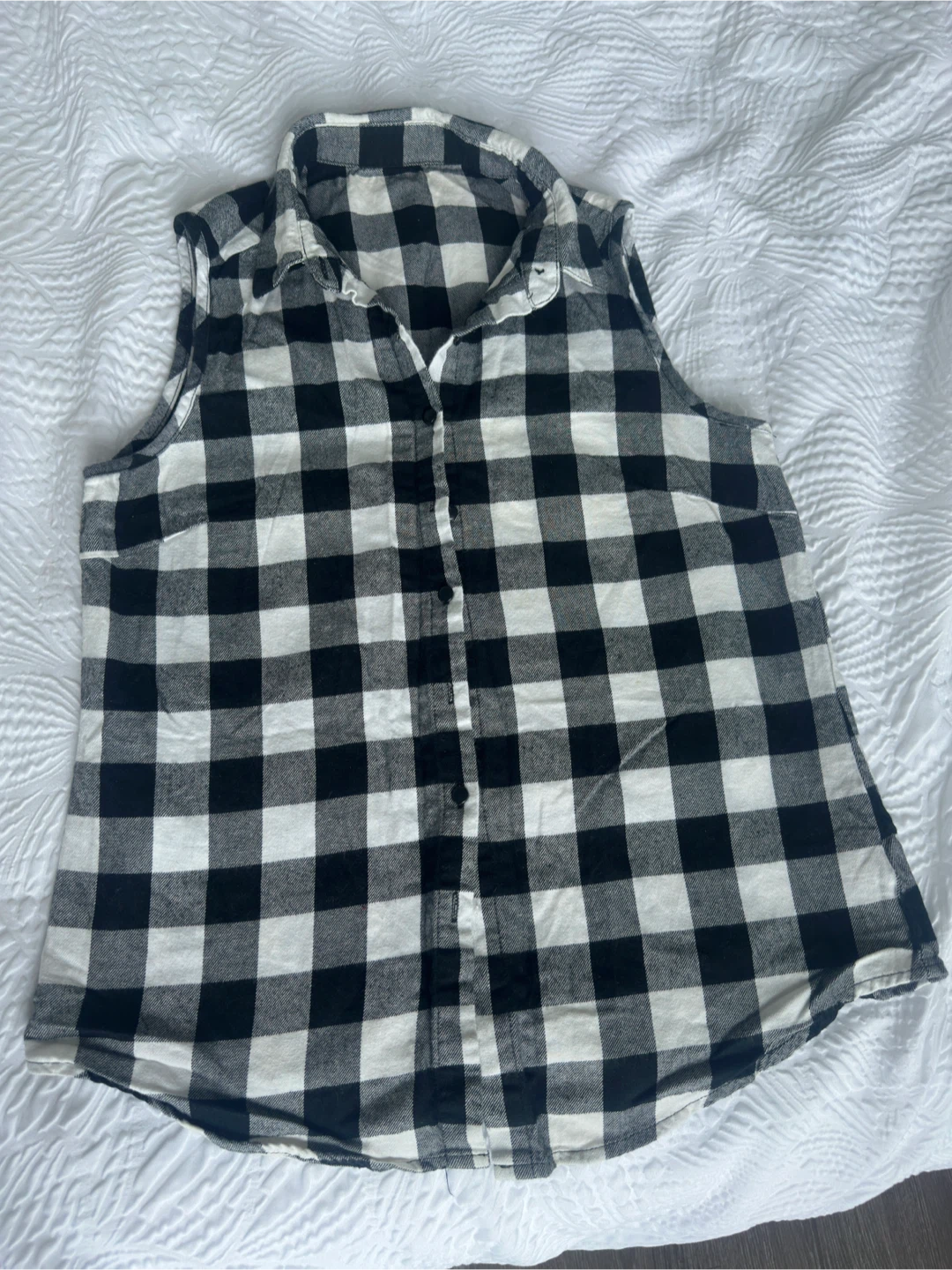Two-Piece Sleeveless Checkered Set - photo 2