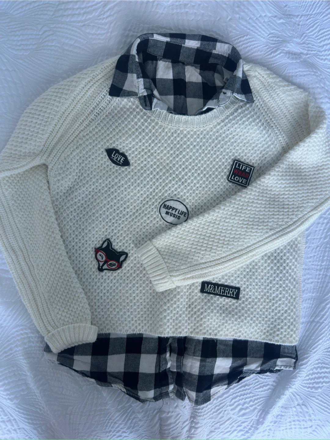 Two-Piece Sleeveless Checkered Set