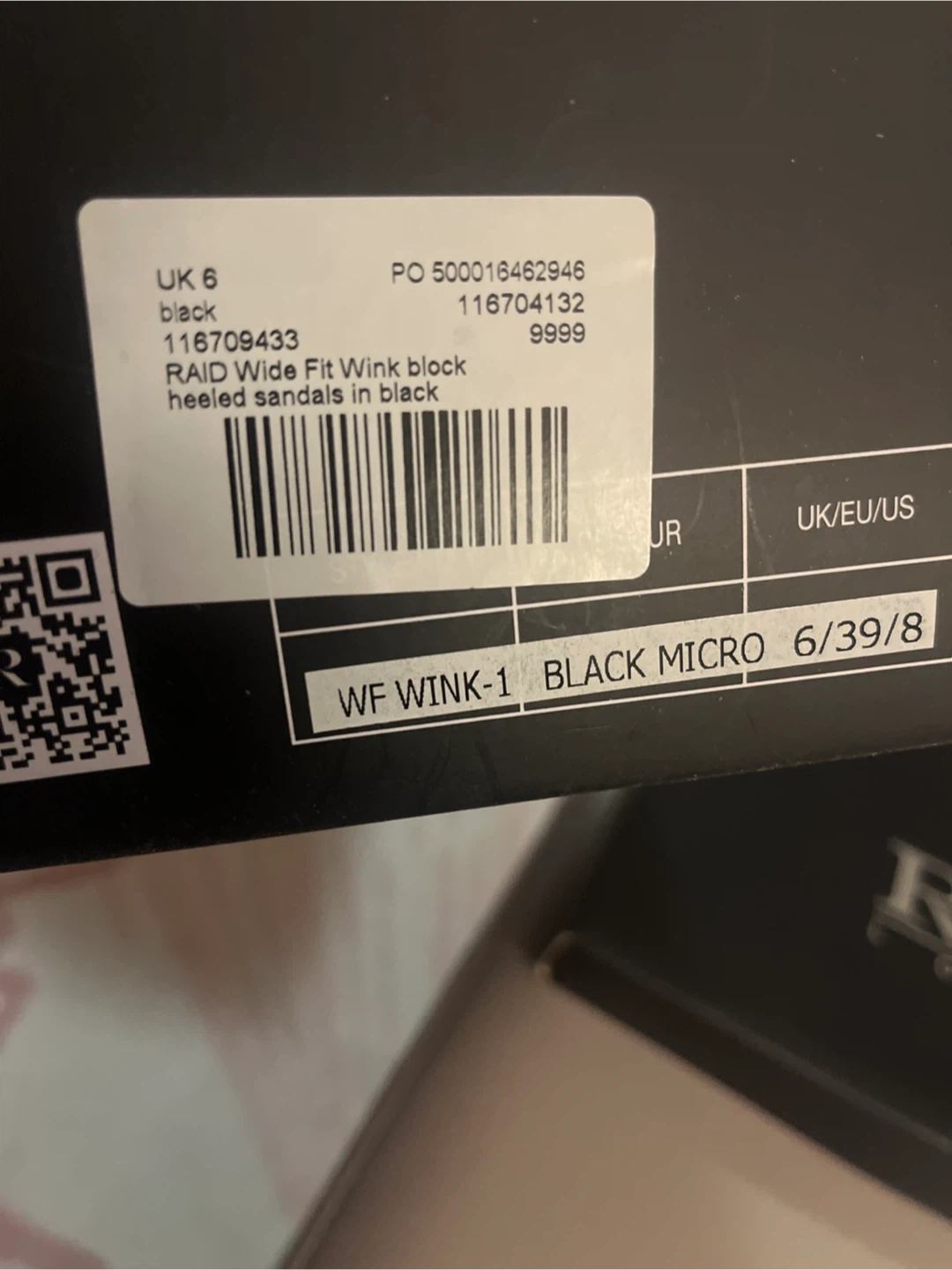 Raid London Wide Fit Wink Heeled Sandals - Black, UK 6 - photo 3