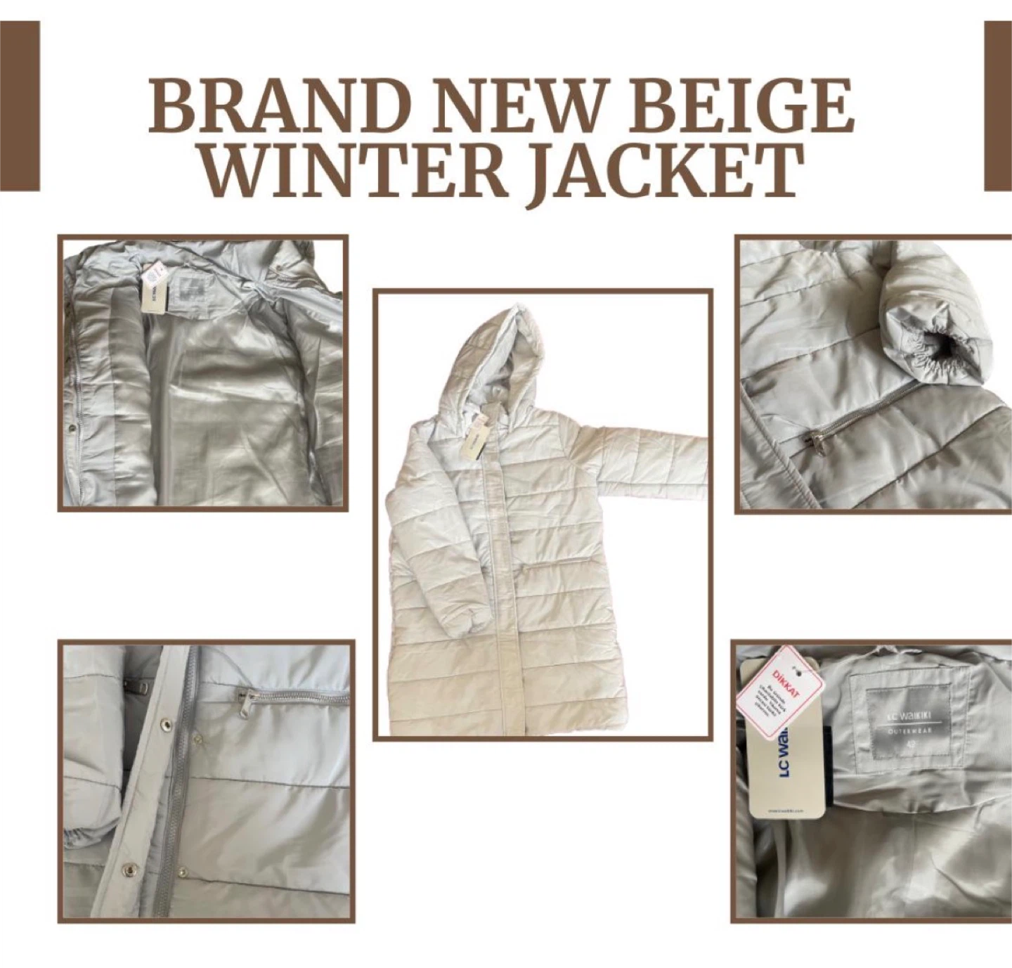 New Beige Winter Jacket