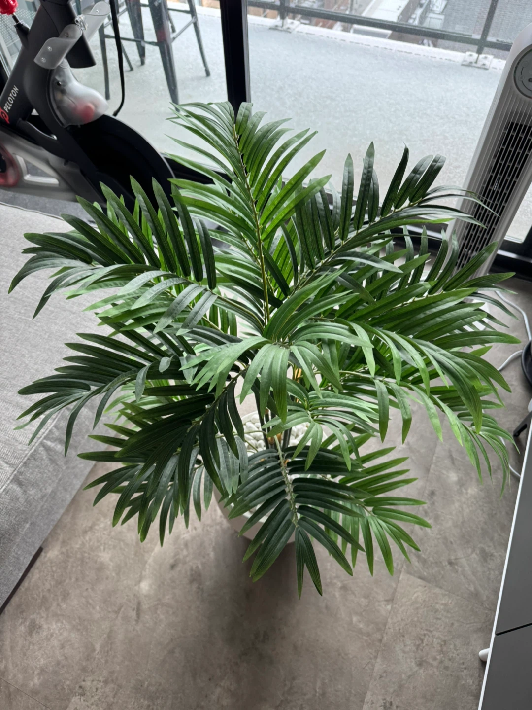 Fake Artificial Areca Palm Tree w/ White Planter - photo 2