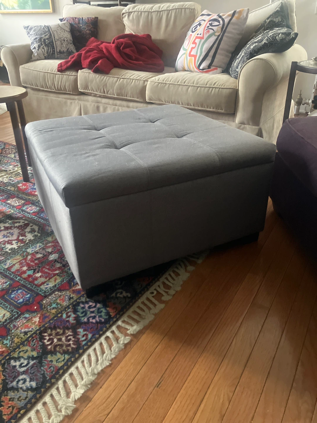 Gray Storage Ottoman - photo 3