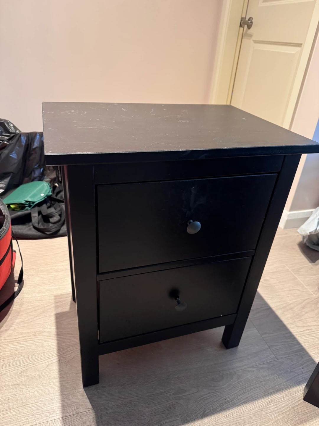 IKEA Black Nightstand - 2 Drawers - photo 5