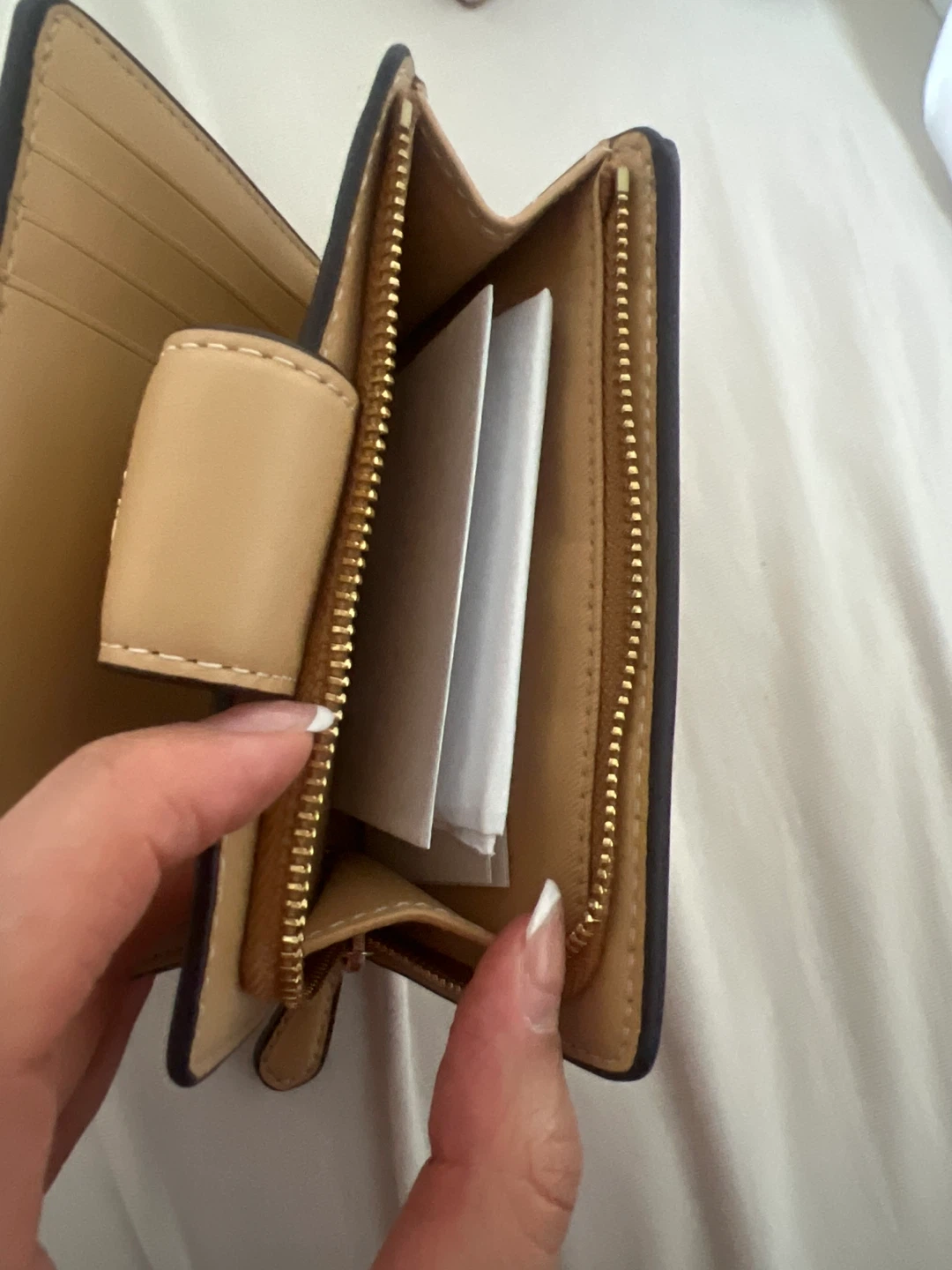 Coach Smooth Leather Tan Medium Corner Zip Wallet - photo 3