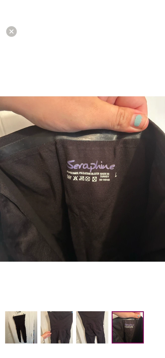 Seraphine Black Maternity Leggings - Size L - photo 4