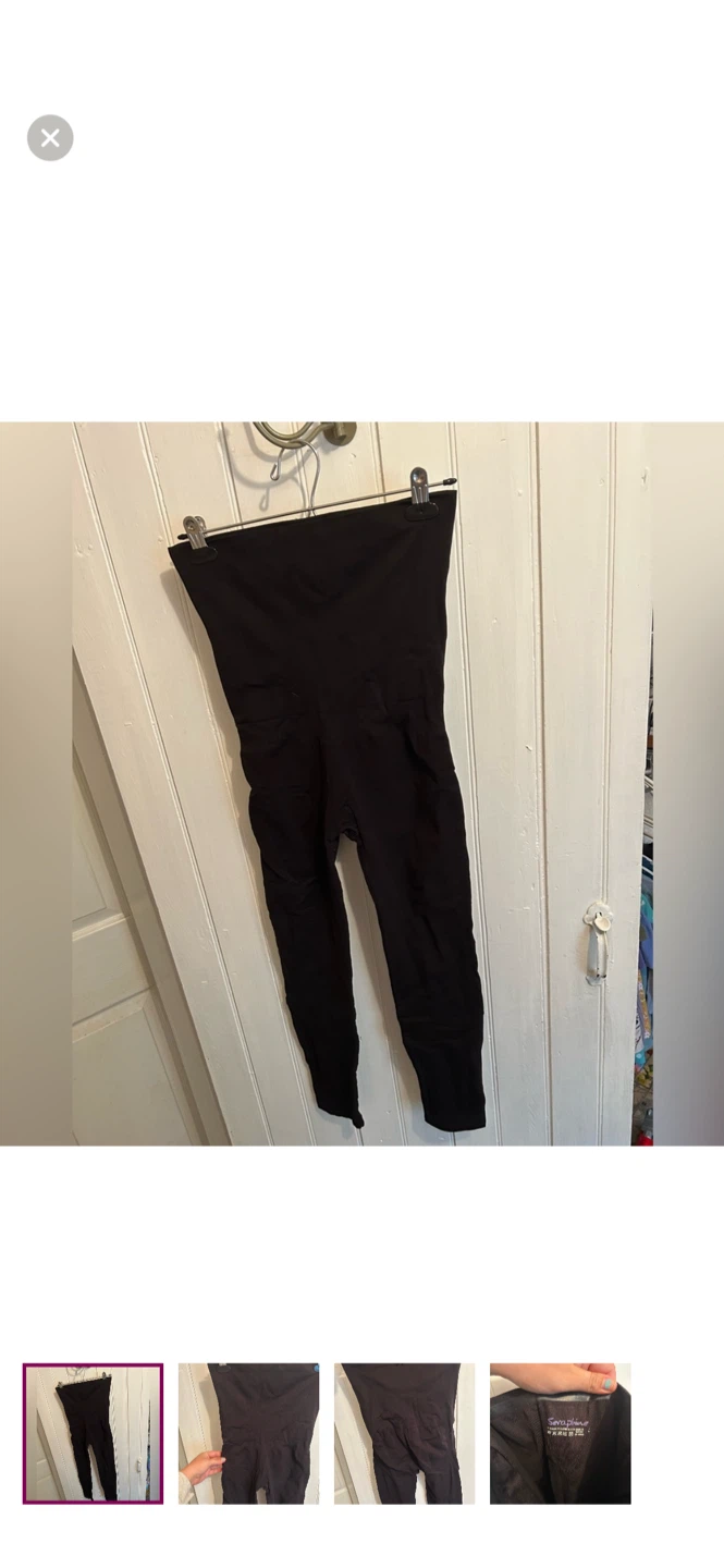 Seraphine Black Maternity Leggings - Size L