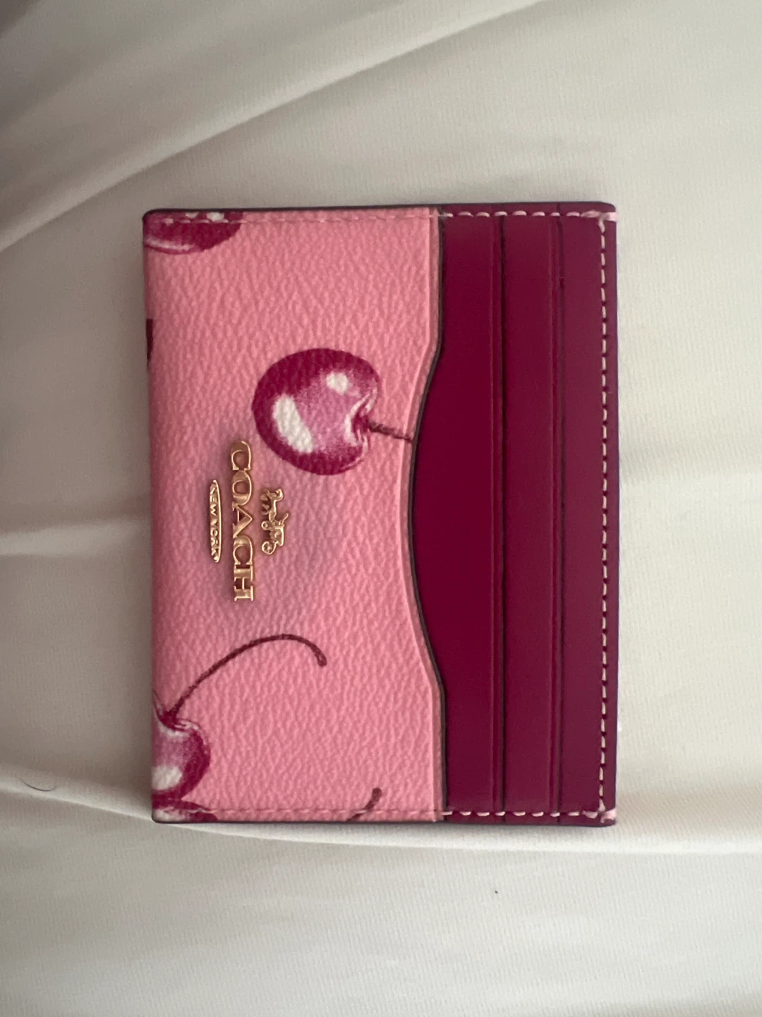 Coach Cherry Print Card Holder