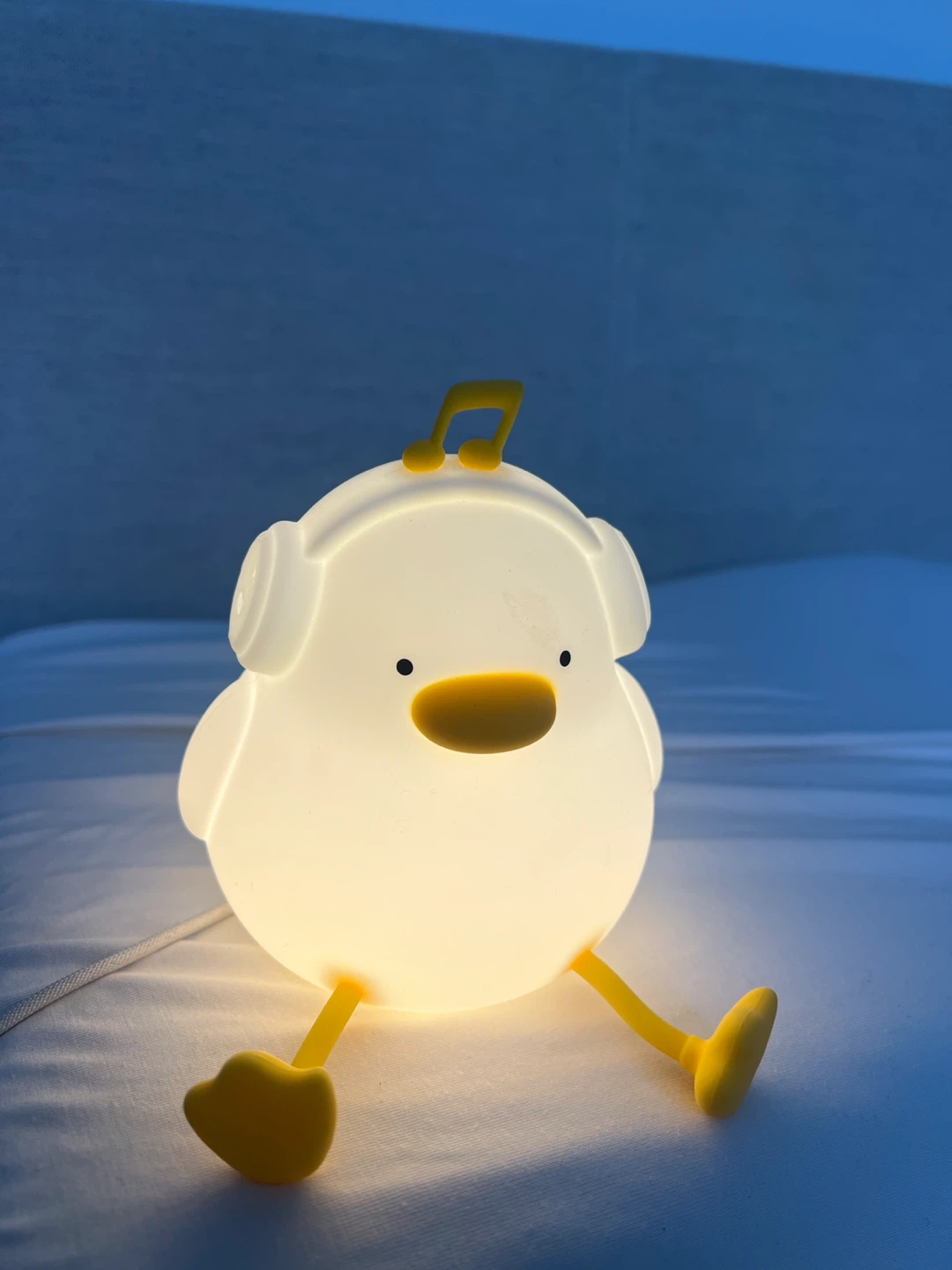 Cute Duck Night Light with Headphones
