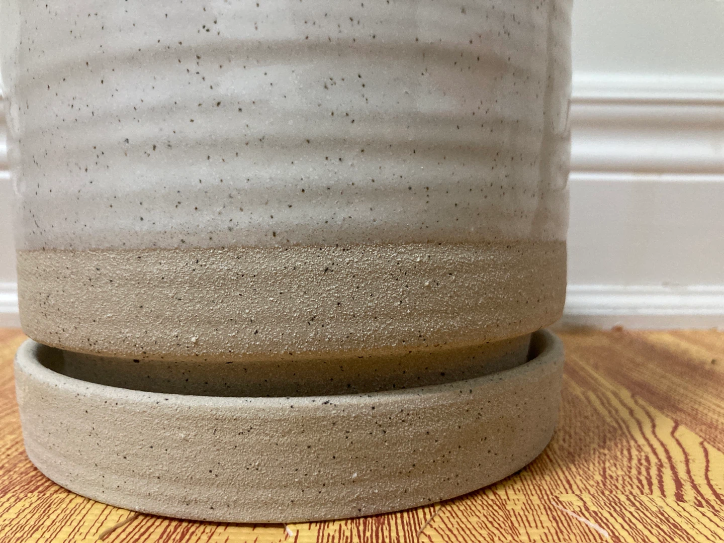 Speckled Ceramic Planter with Saucer - photo 5