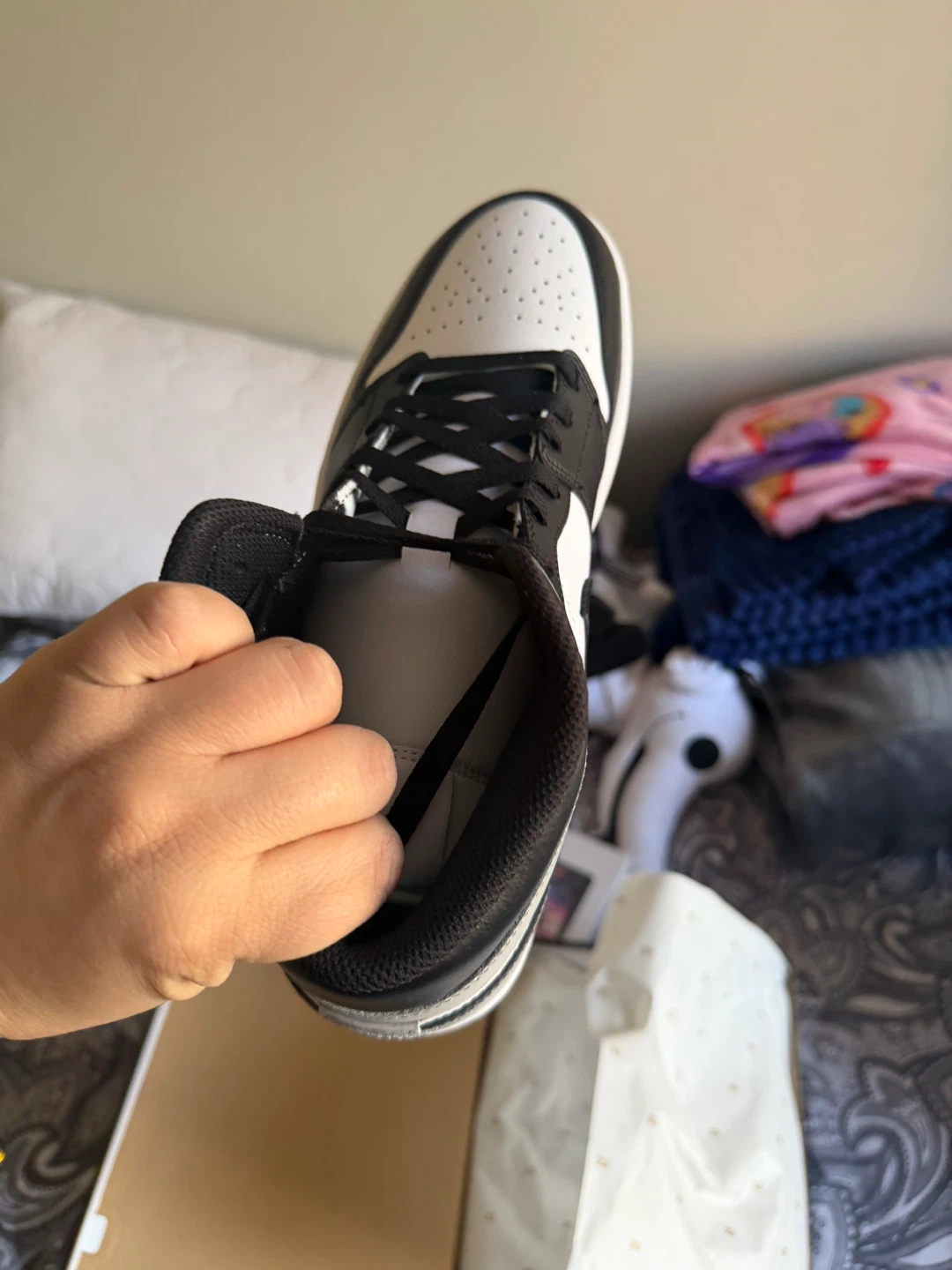 Air Jordan 1 Mid White/Black-Lt Smoke Gray Size 12 - photo 3