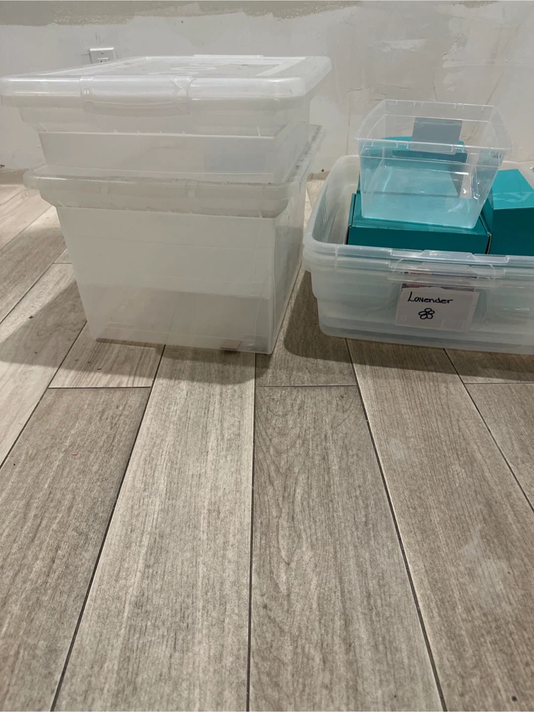 FREE Clear Plastic Storage Bins with Lids