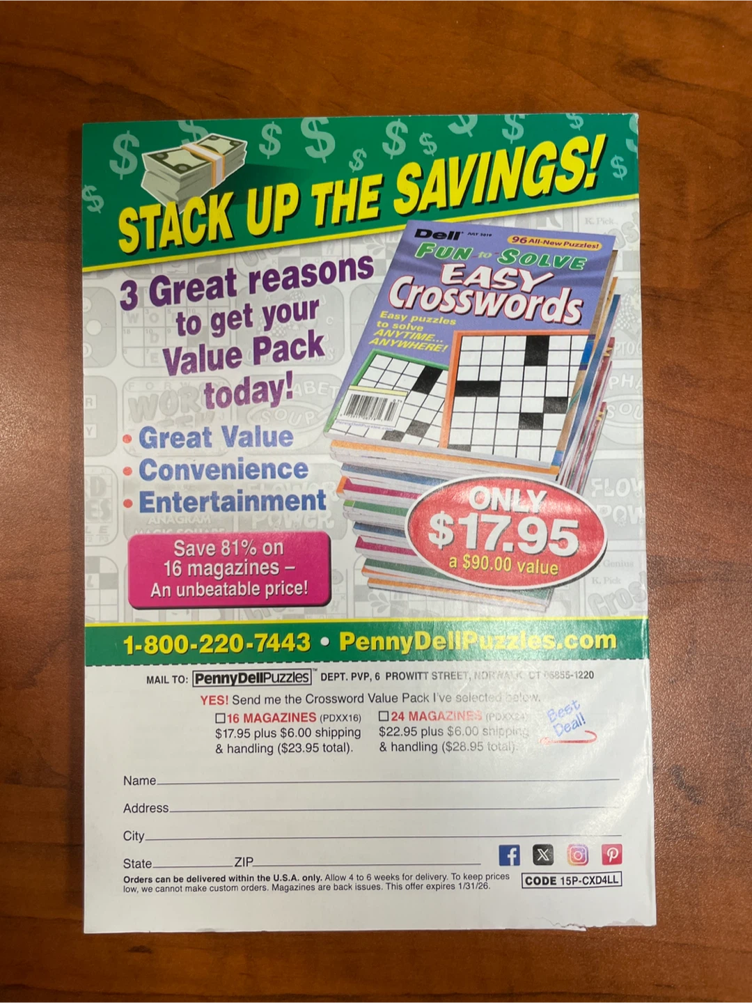 Dell's Easy Crosswords Jumbo Issue - photo 2