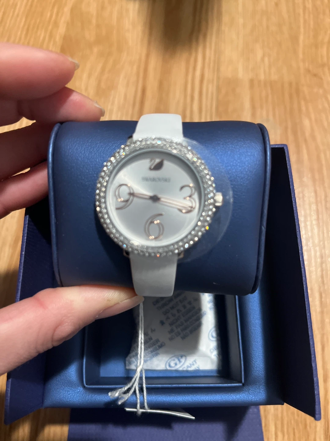 Swarovski Watch with White Strap