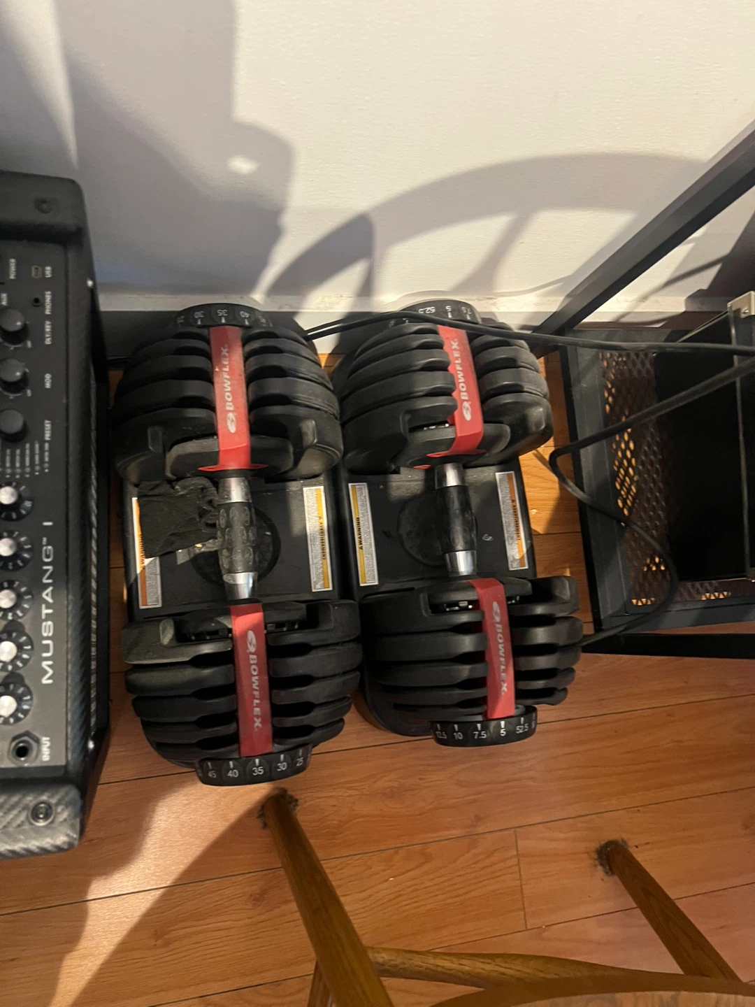 Easy-Adjust Bowflex Dumbbells (max 52.5lbs) - Pair