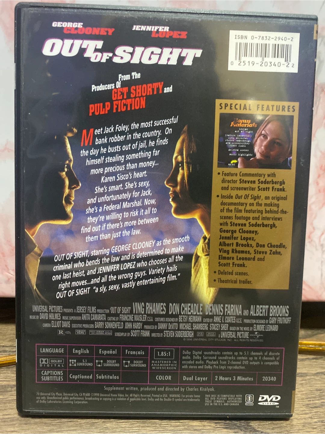 Out of Sight DVD - George Clooney, Jennifer Lopez - photo 2