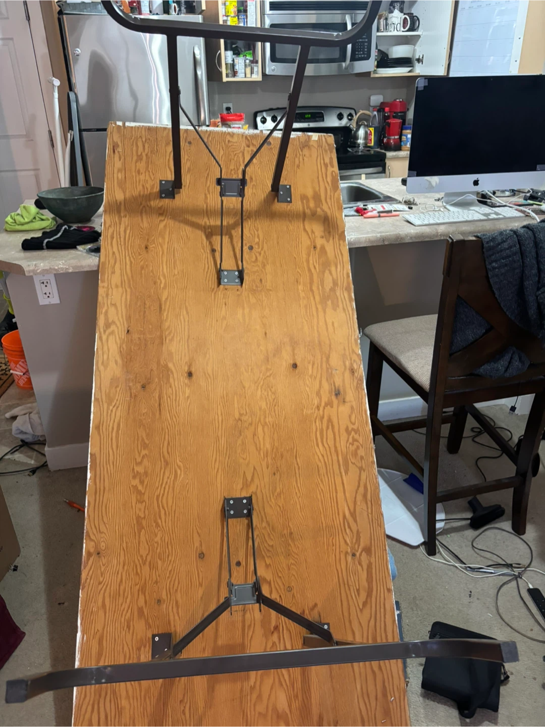 Folding Table with Metal Legs - photo 2