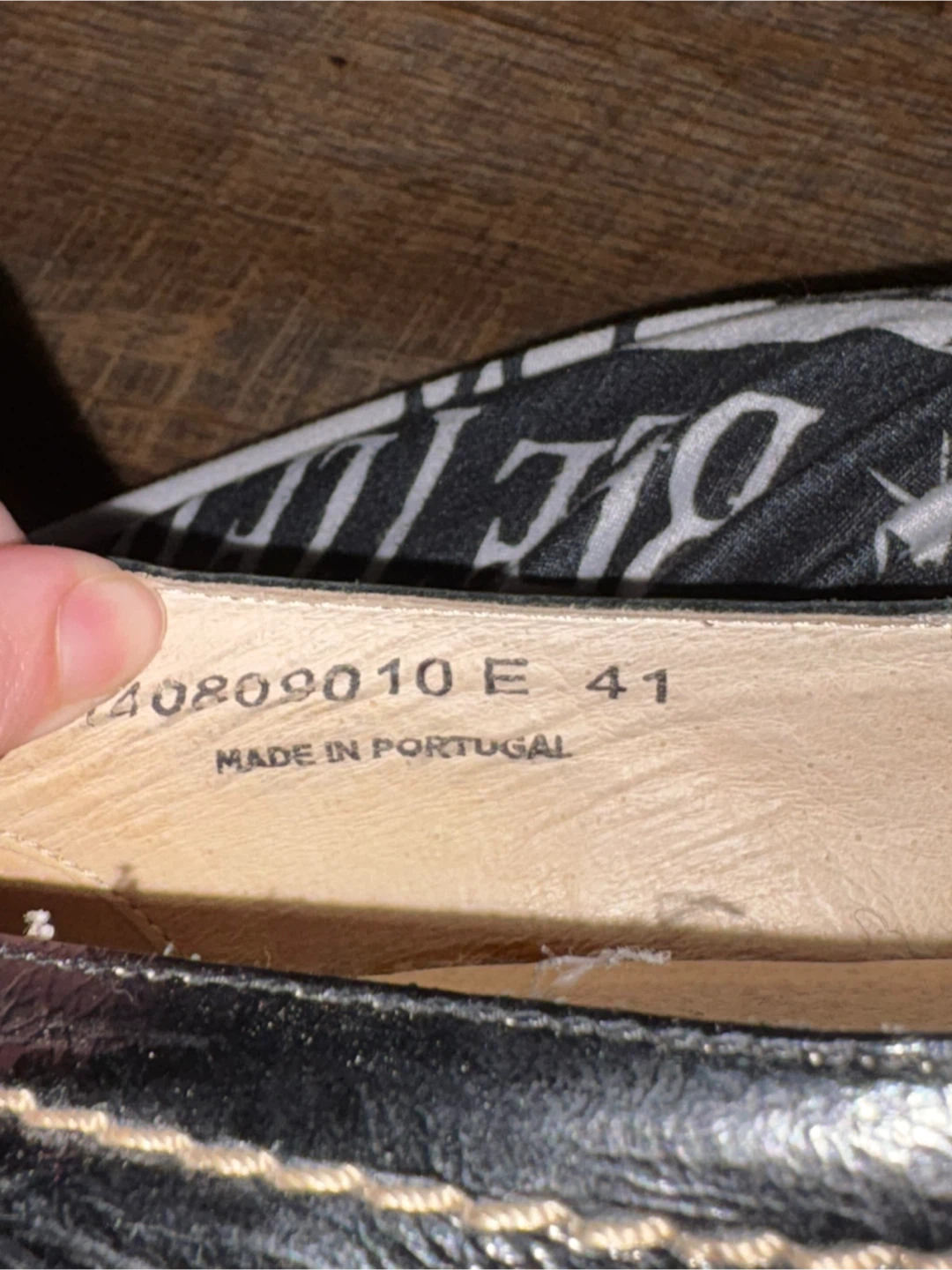 Fly Girl Black Leather Wedge Shoes - photo 4