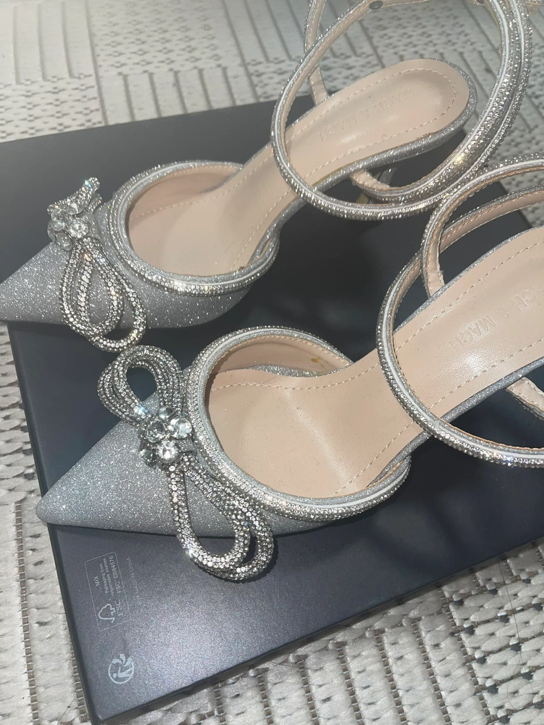 Bling Bling Silver Glitter Heels size 6 - photo 2