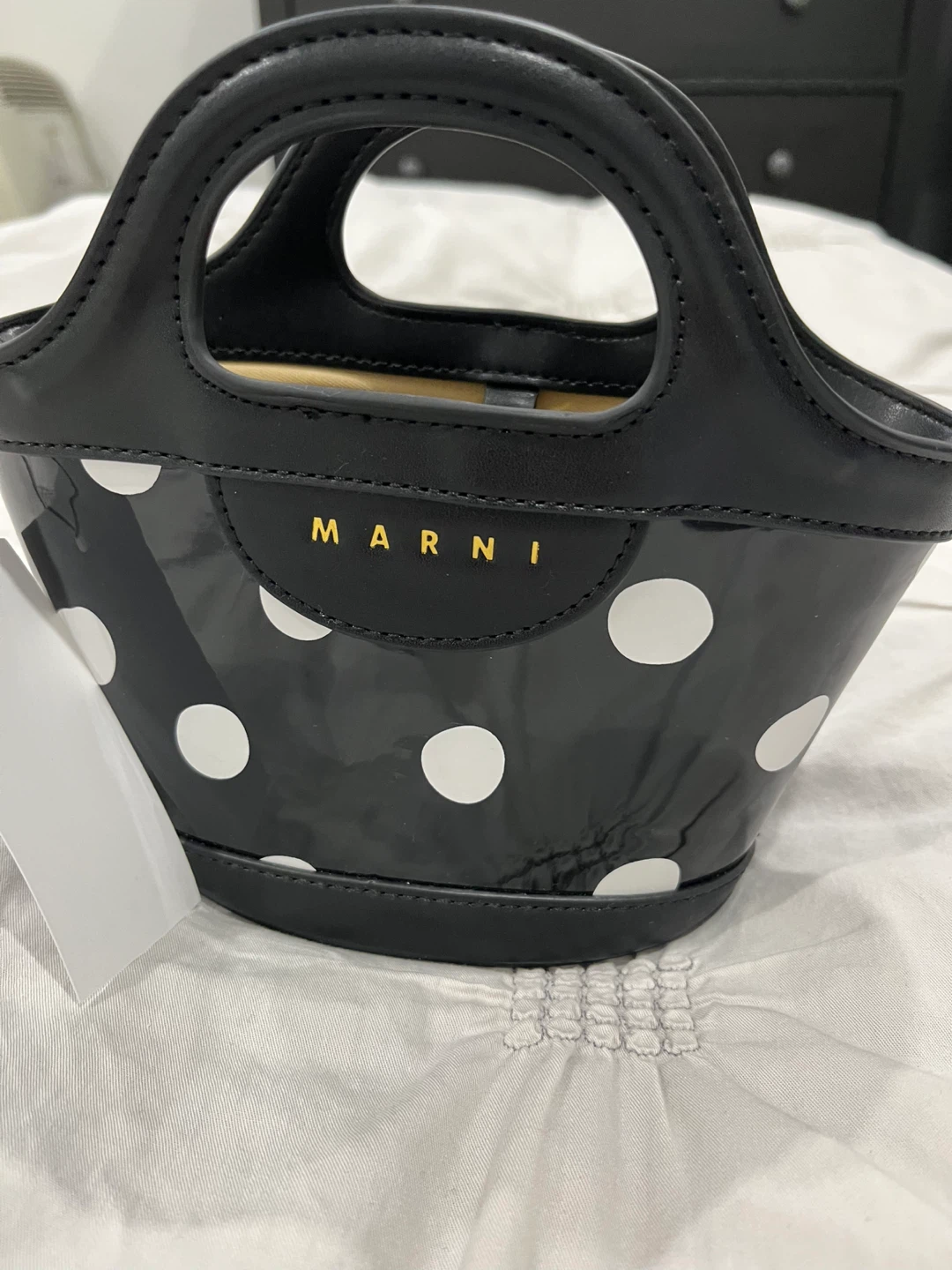 Brand new with tag Marni Polka Dot Leather Bucket Bag - NEW