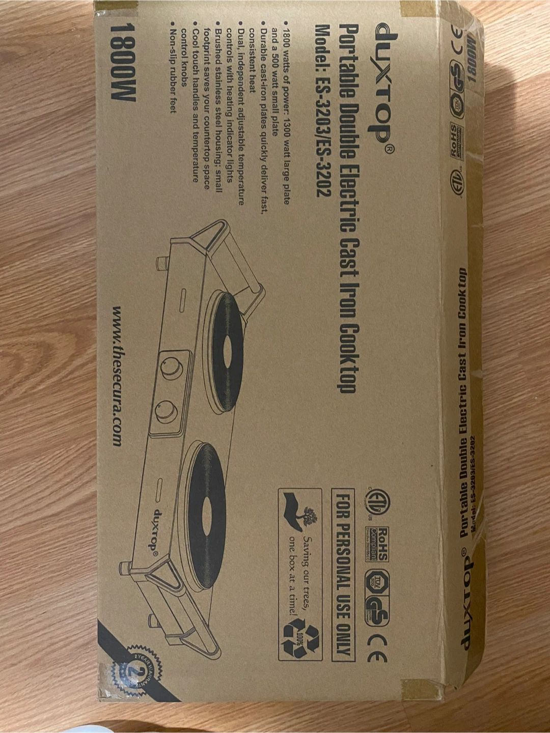 Duxtop Portable Double Electric Cast Iron Cooktop NEW - photo 5
